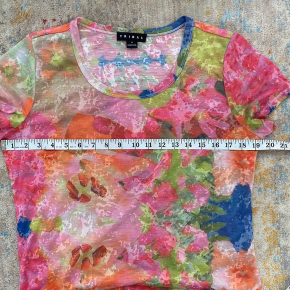 Tribal lightweight semi transparent short sleeve shirt - Picture 6 of 6